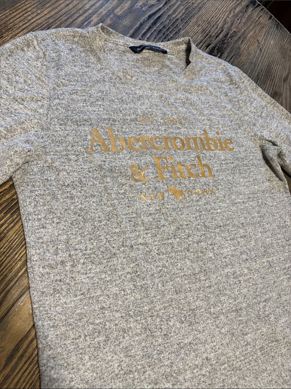 Abercrombie & Fitch Tee with Gold Logo